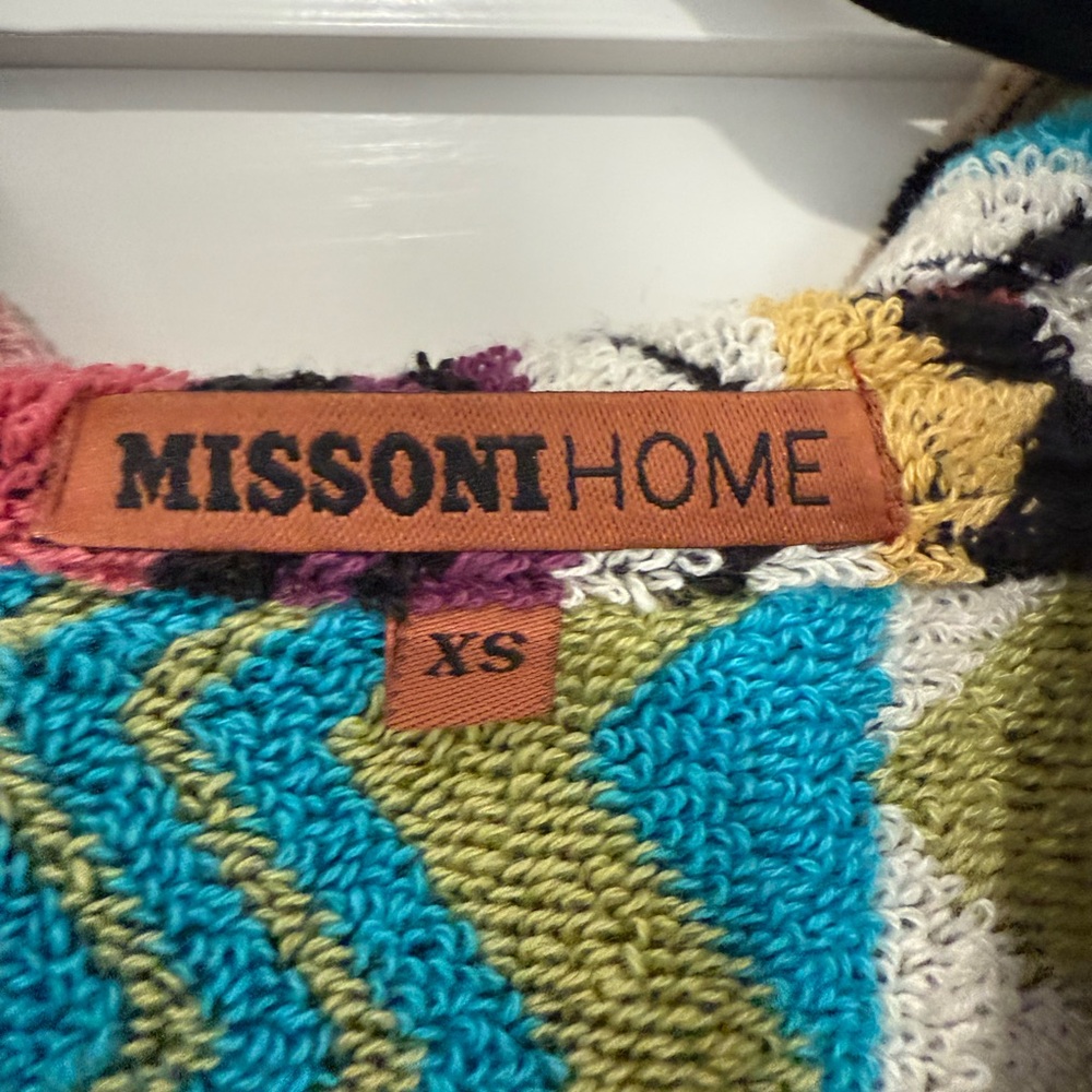 Missoni Zigzag Patterned Hooded Robe - Picture 3 of 3